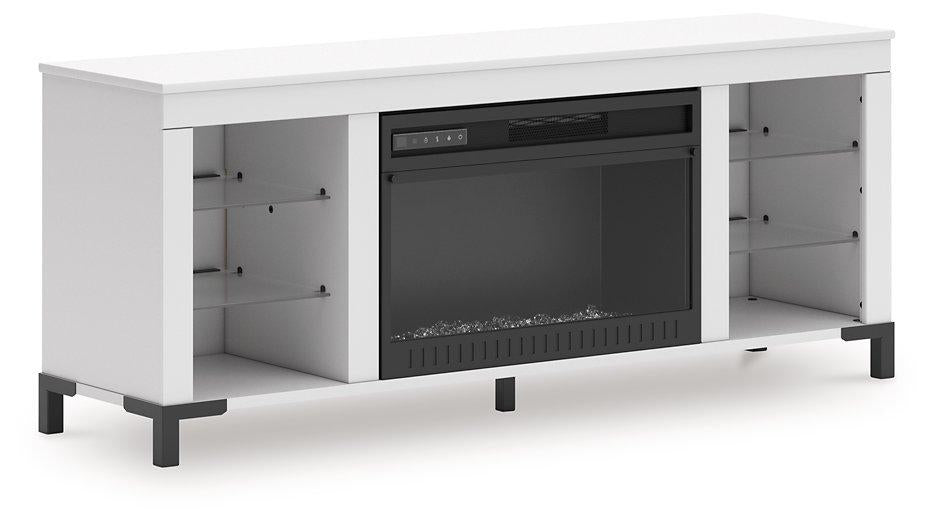 Brollevi 60" TV Stand with Electric Fireplace