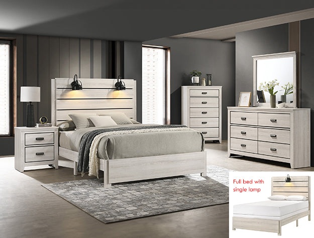 Carter Queen Platform Bed 1 Box White