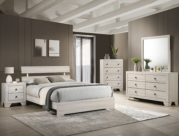 ATTICUS FULL PLATFORM BED WHITE