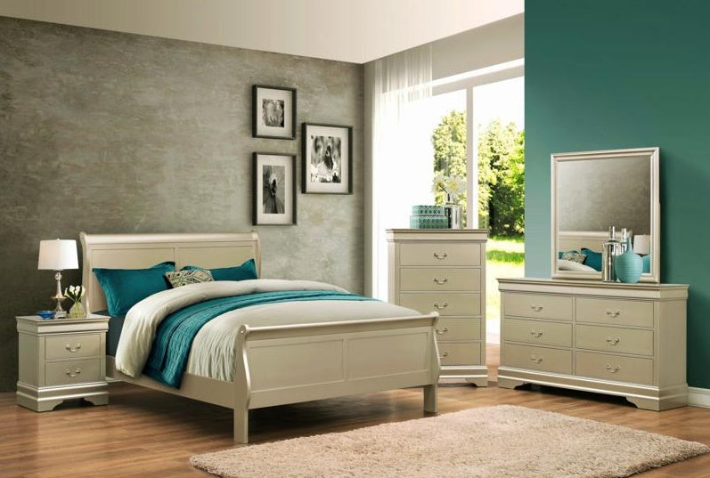 Crown Mark Louis Philip Mirror in Champagne