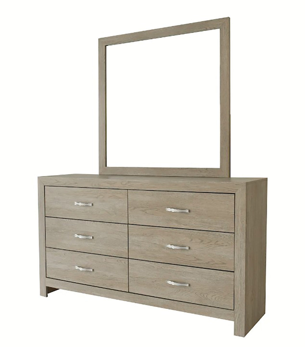 Jaylen 6 Drawer Dresser in Gray