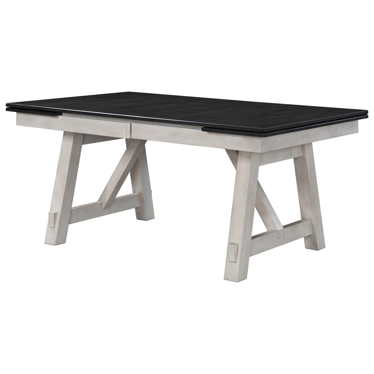 Crown Mark Maribelle Rectangular Dining Table in Chalk/Grey