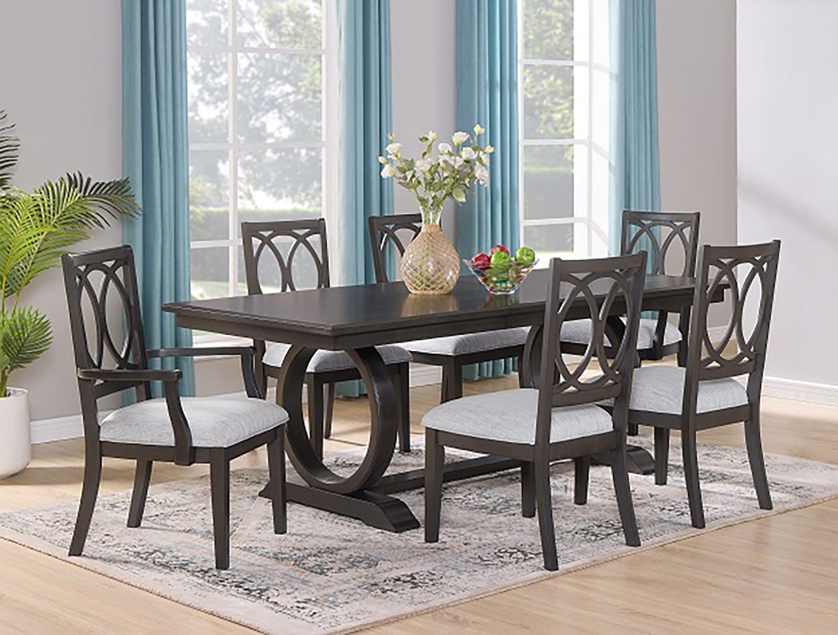Crown Mark Furniture Buchanan Side Chair in Brown (Set of 2)