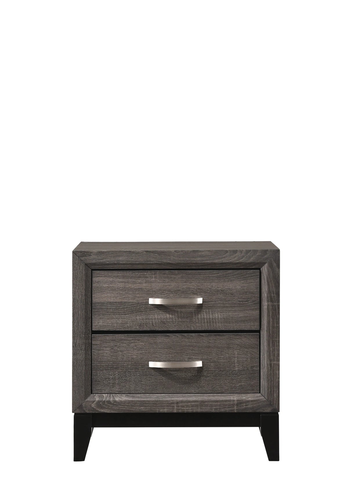 Crown Mark Akerson 2 Drawer Nightstand in Grey image