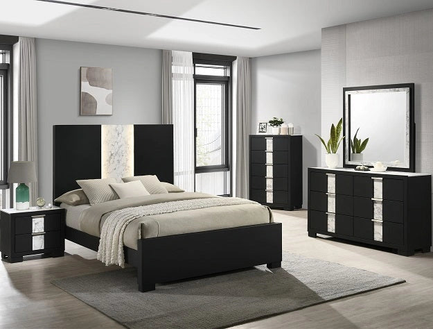 Crown Mark Furniture Rangley 6 Drawer Dresser in Black image