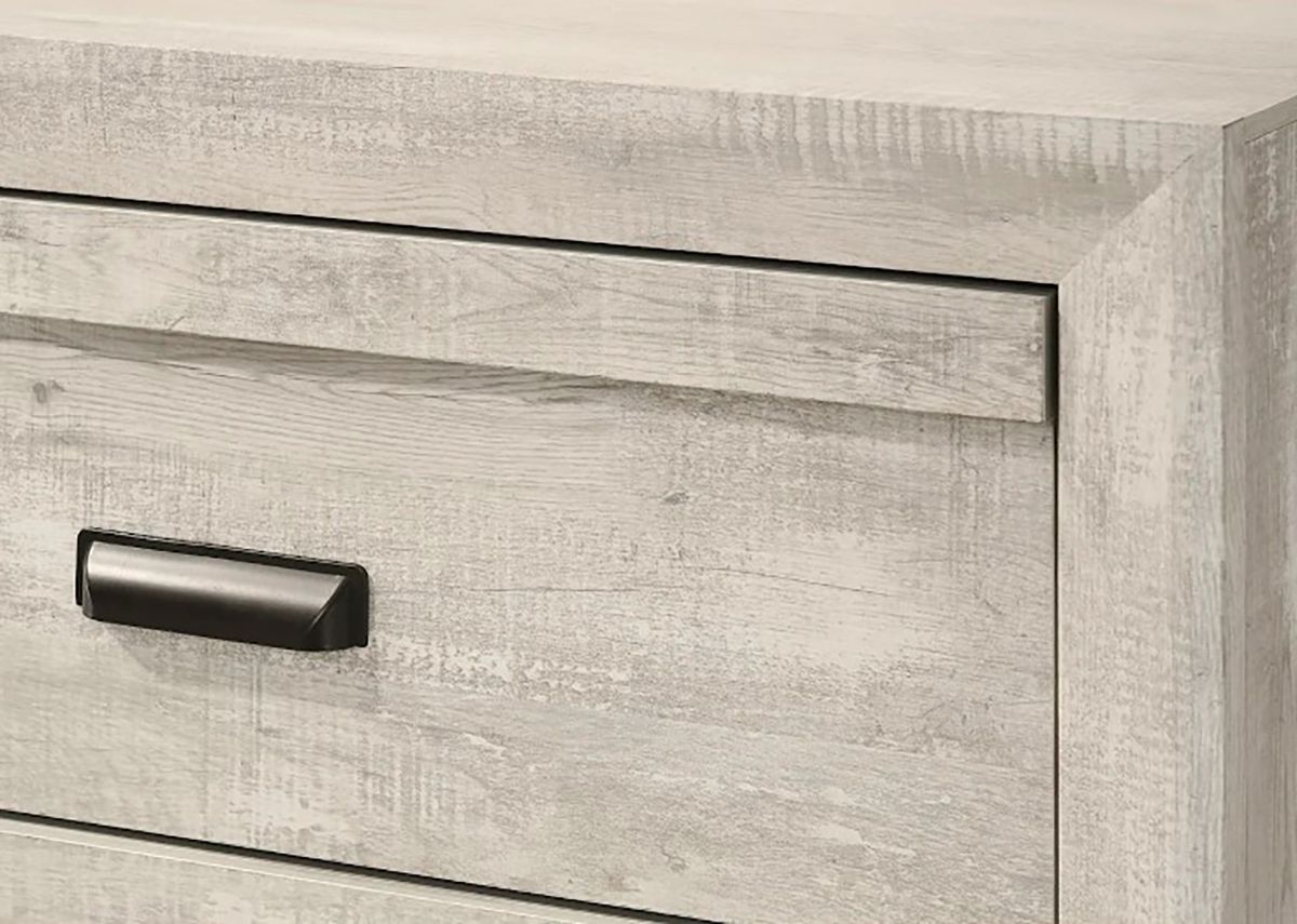 Crown Mark Furniture Valor 6 Drawer Dresser in Gray