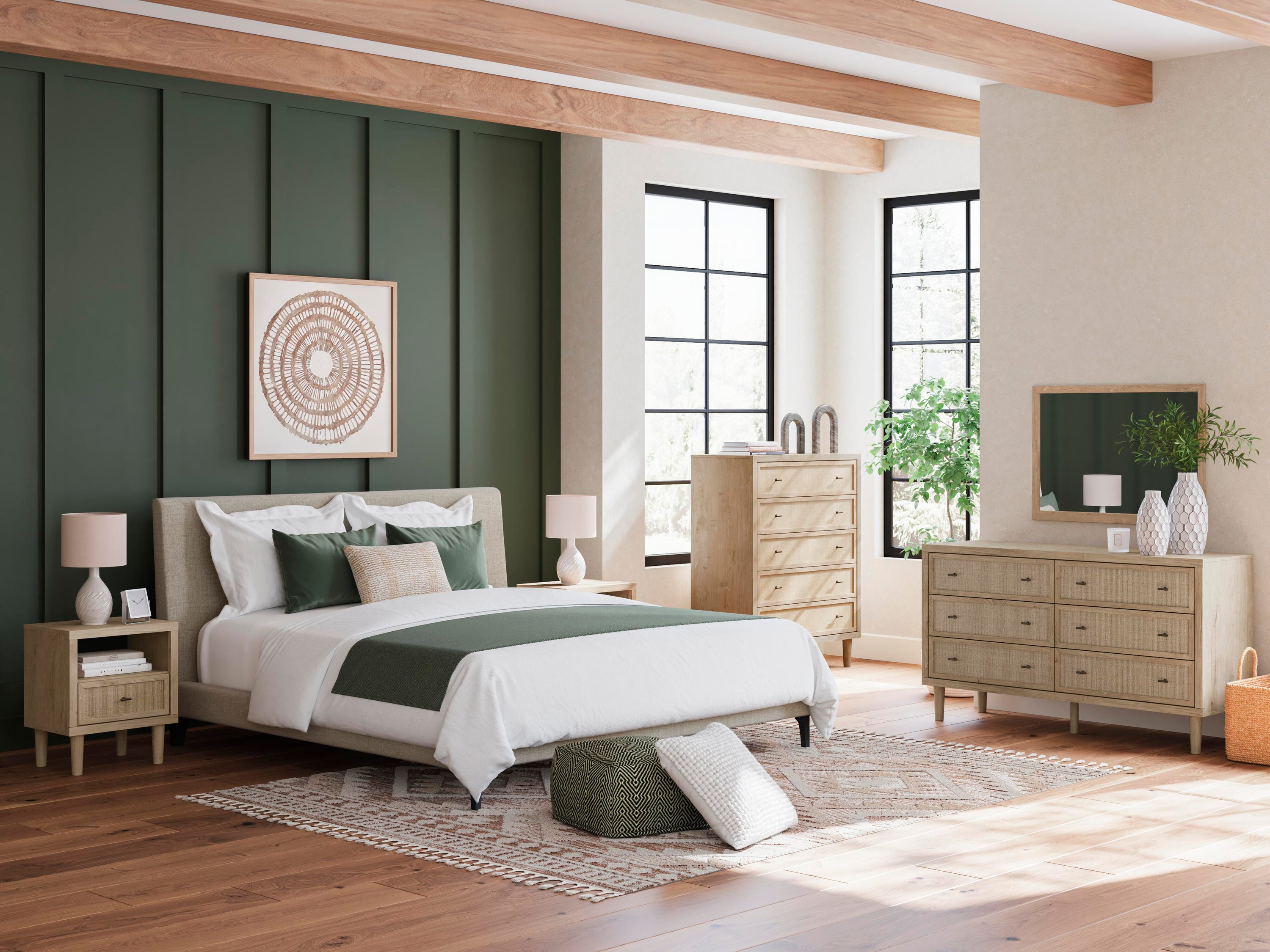 Cielden Upholstered Bed with Roll Slats