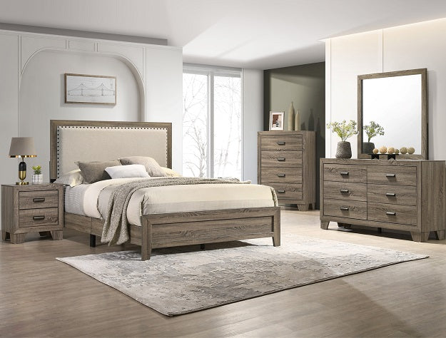 MILLIE FULL UPHOLSTERY BED ONE BOX -GREY image