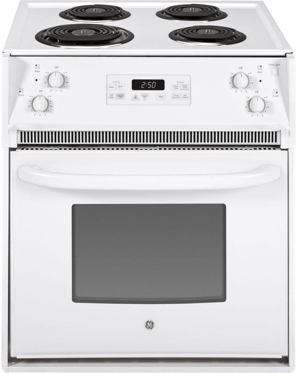 GE 27" White Drop In Electric Range image