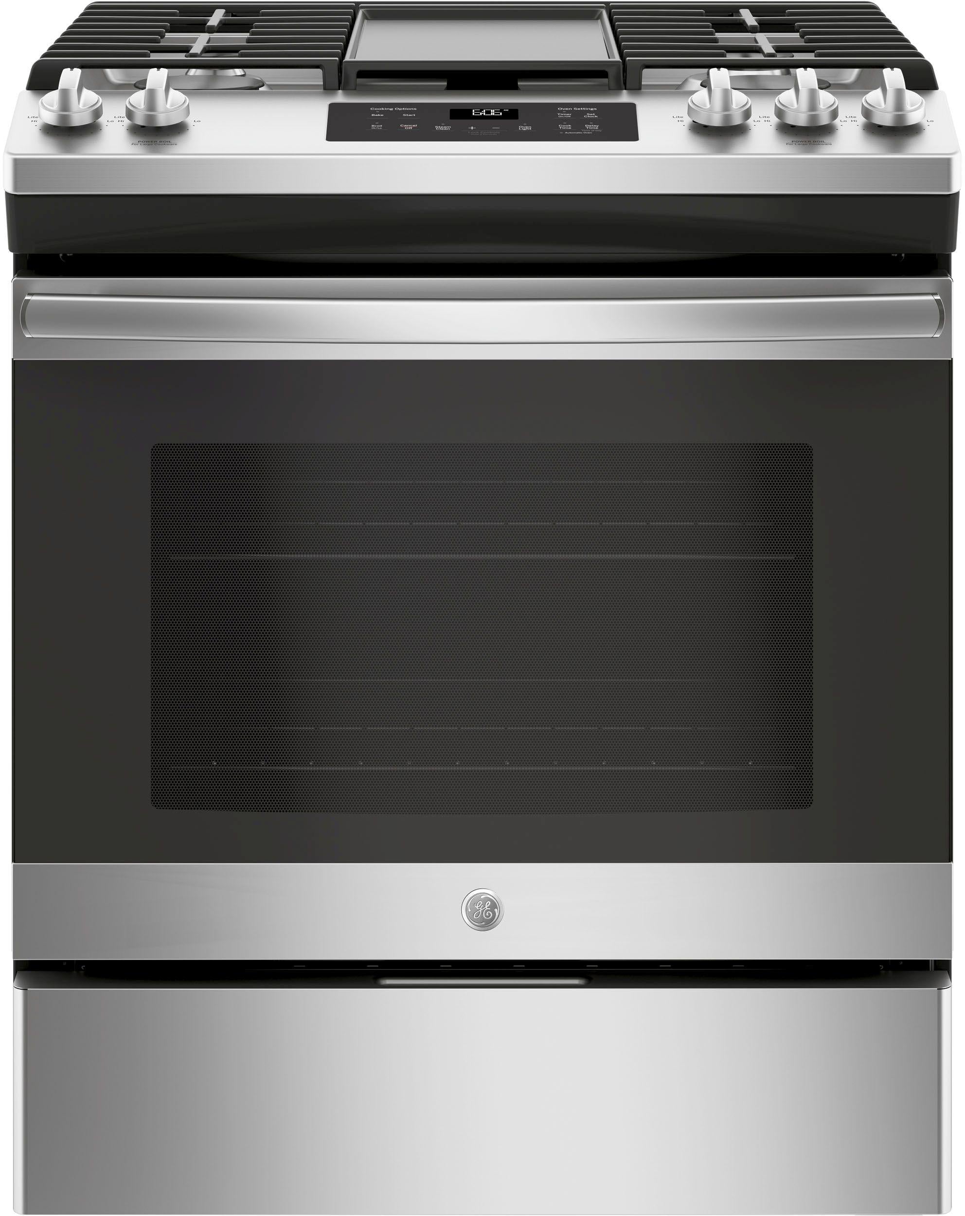 GE 30" Stainless Steel Slide In Gas Range