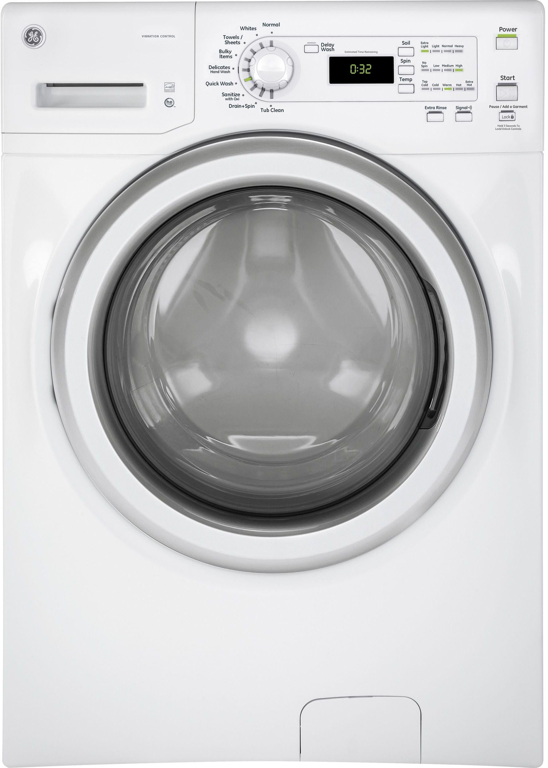 GE 4.1 Cu. Ft. White on White Front Load Washer image