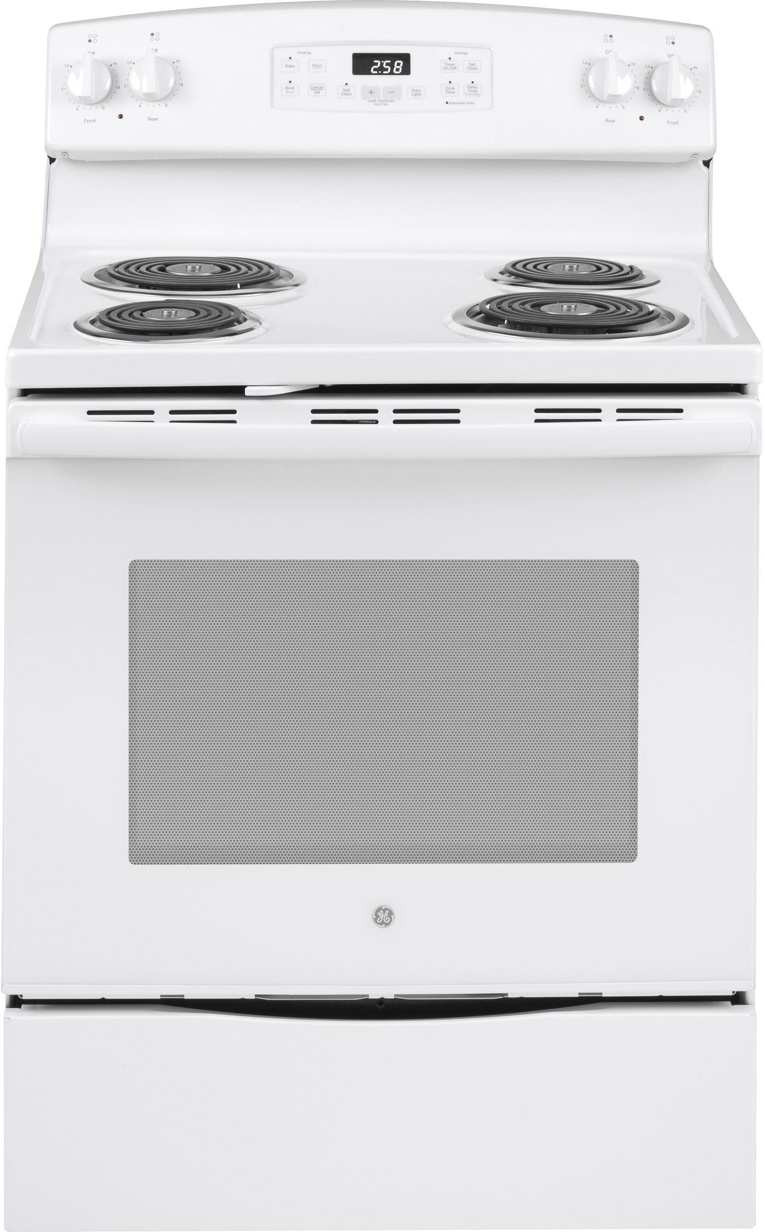 GE 30" White Free Standing Electric Range