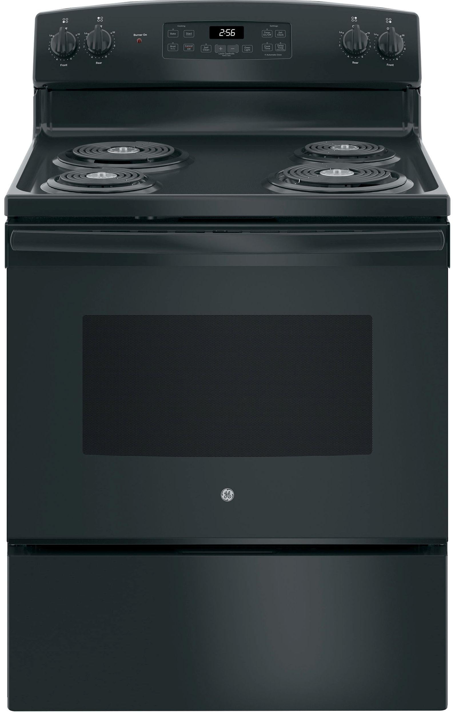 GE 30" Black Free Standing Electric Range