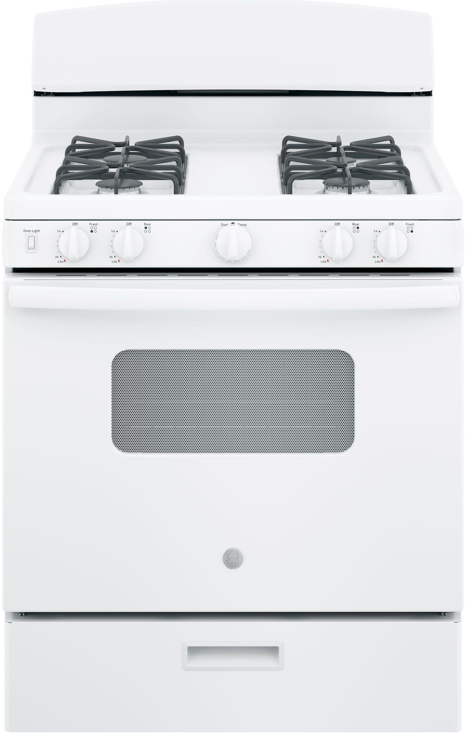 GE 30" White Free Standing Gas Range