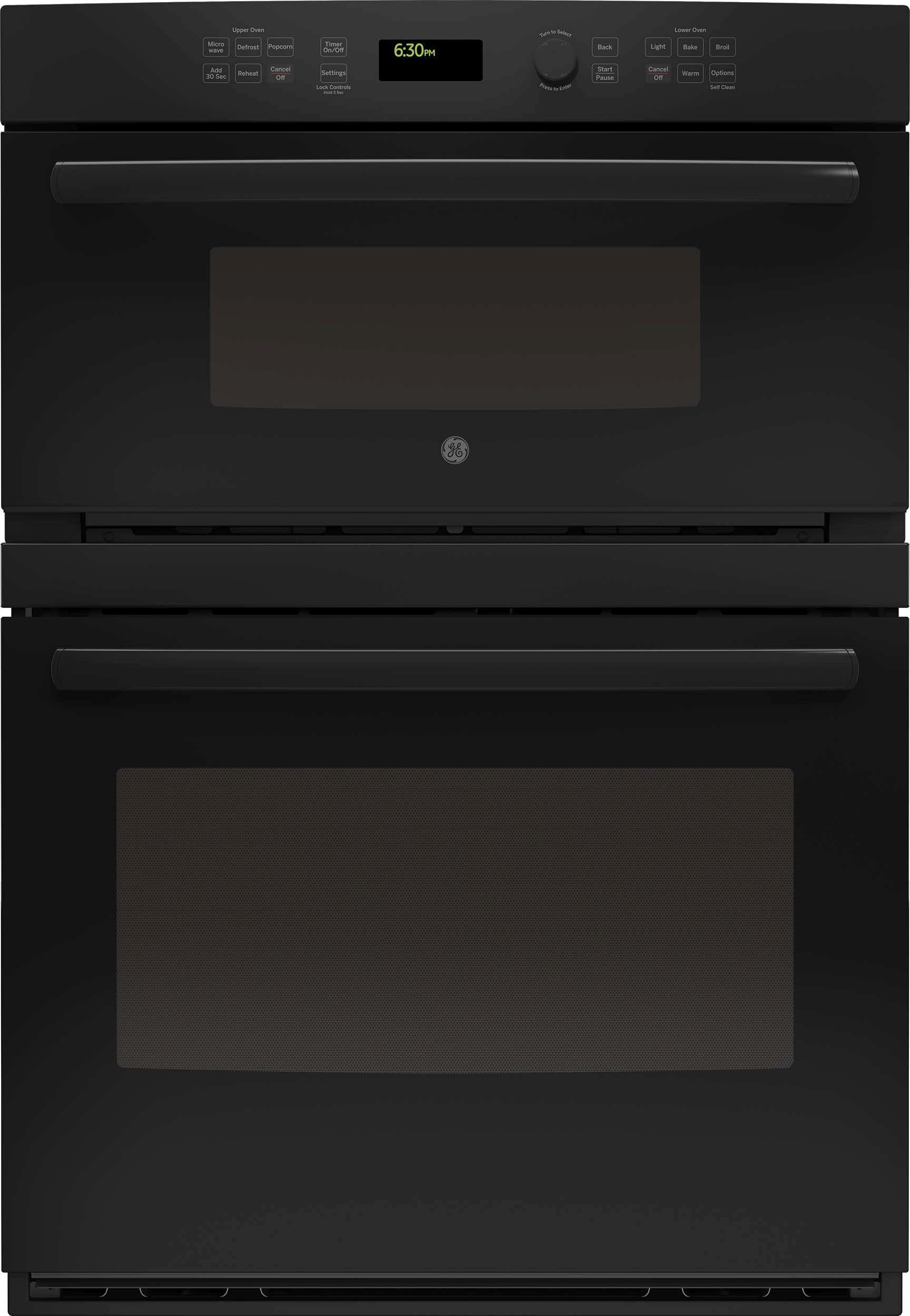 GE 30" Black Combination Double Wall Oven image