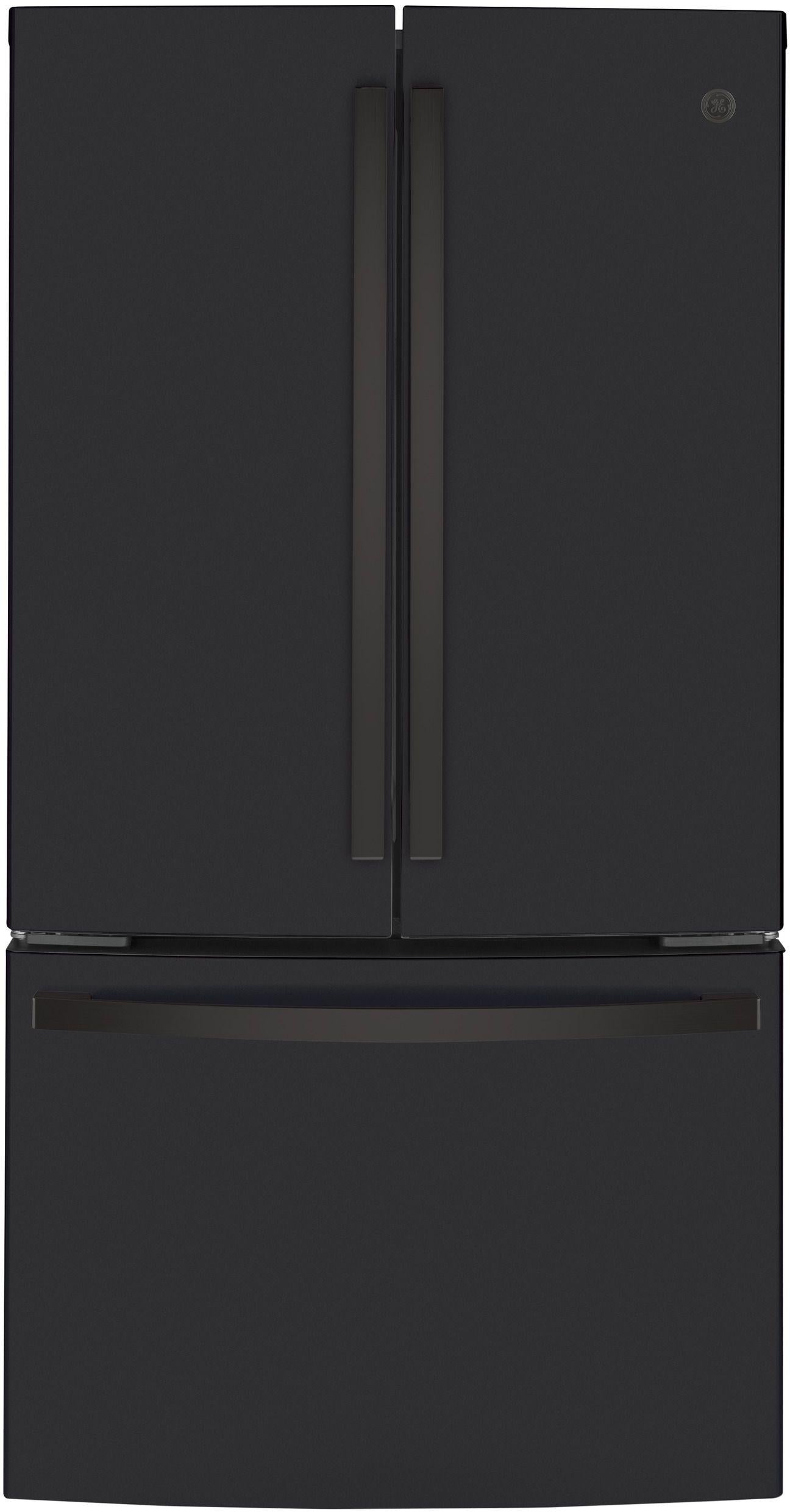 GE 23.1 Cu. Ft. Fingerprint Resistant Black Slate Counter Depth French Door Refrigerator image