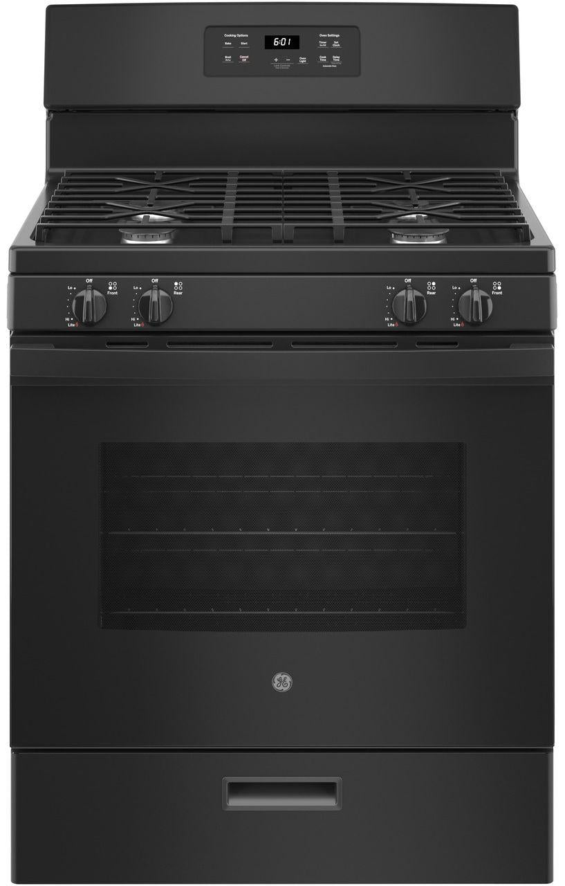 GE 30" Black Free Standing Gas Range image