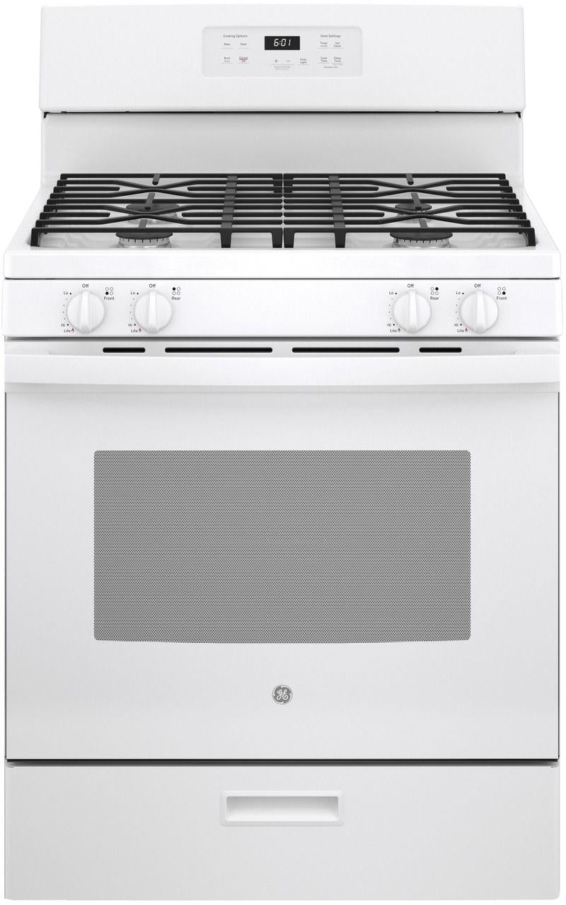 GE 30" White Free Standing Gas Range image