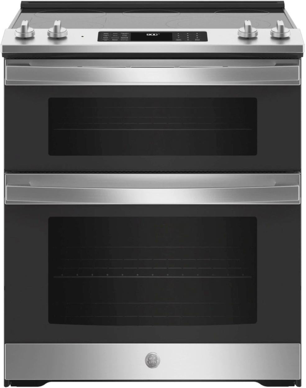 GE 30" Slide In Electric Convection Double Oven Range image