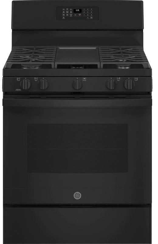 GE 30" Black Free Standing Natural Gas Range image