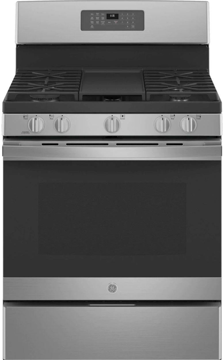 GE 30" Fingerprint Resistant Stainless Steel Free Standing Natural Gas Range image