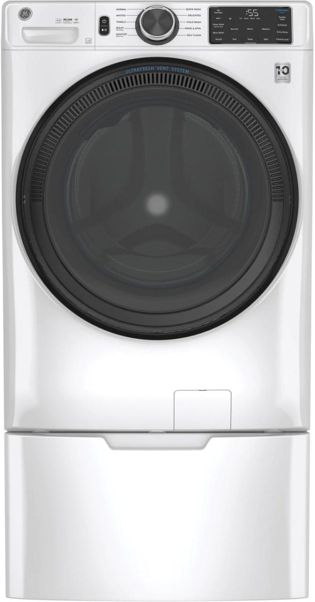 GE 4.5 Cu. Ft. White Smart Front Load Washer image