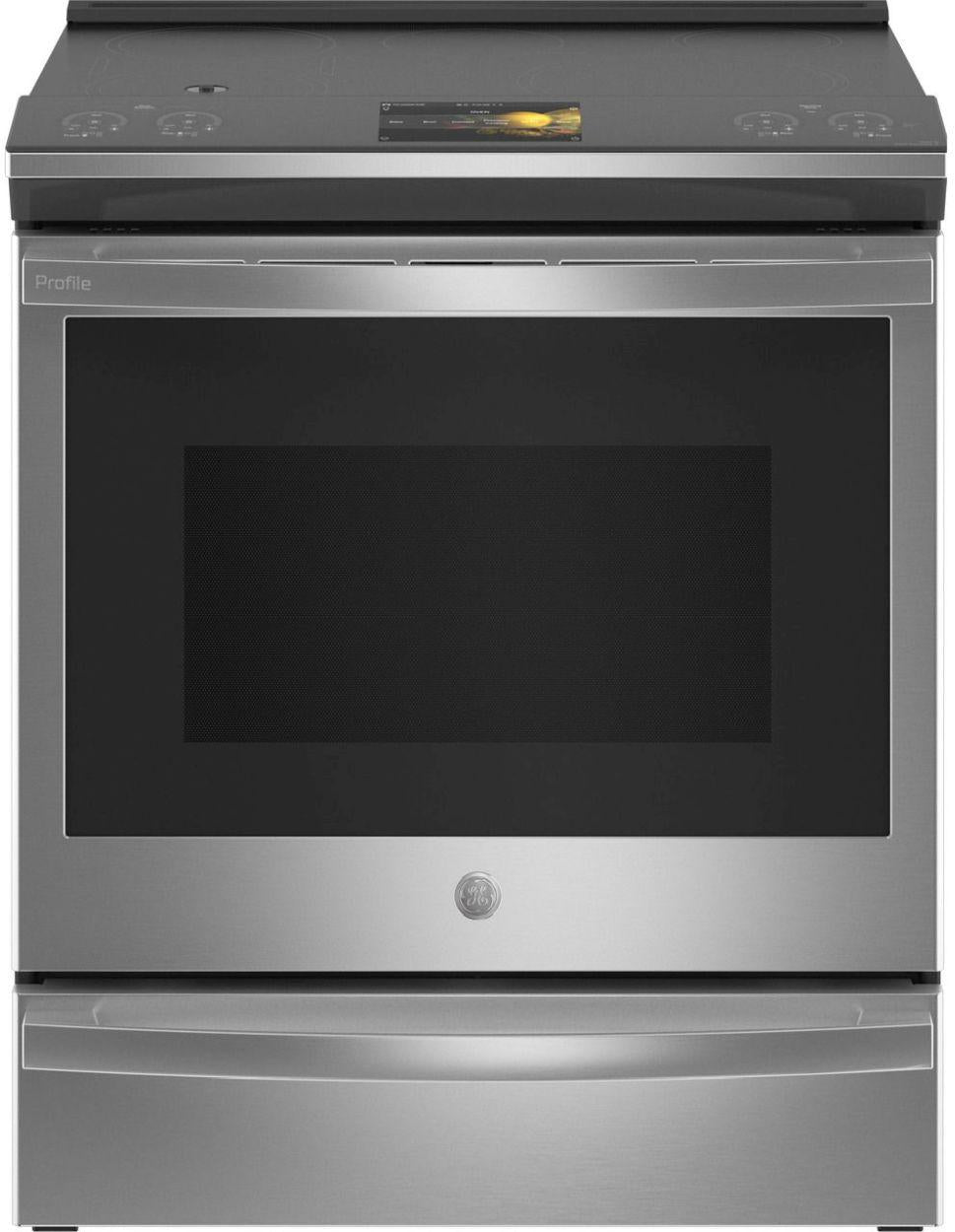 GE 30" Fingerprint Resistant Stainless Steel Slide In Electric Range image