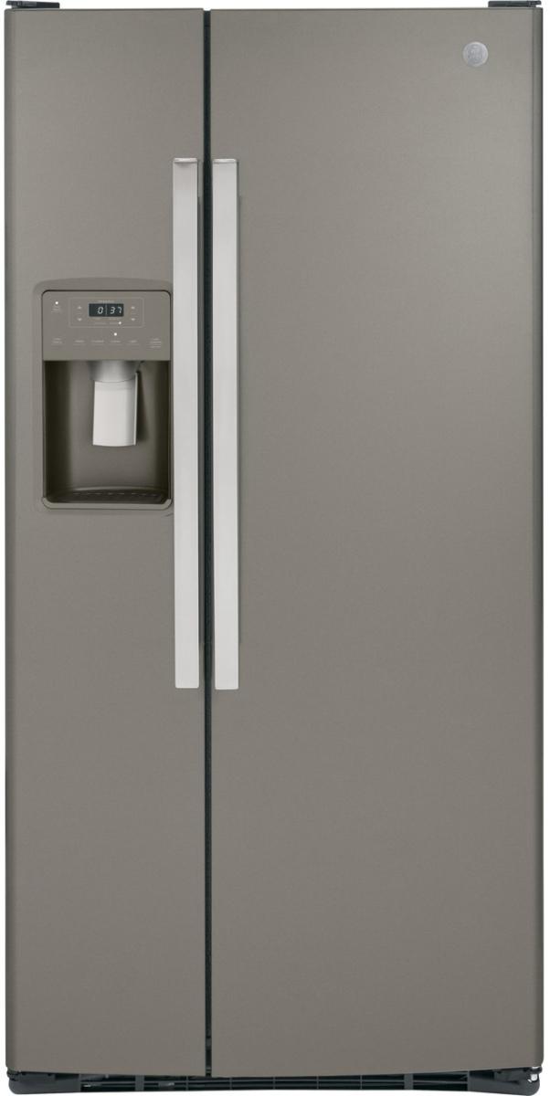 GE 23.0 Cu. Ft. Fingerprint Resistant Slate Side-by-Side Refrigerator image