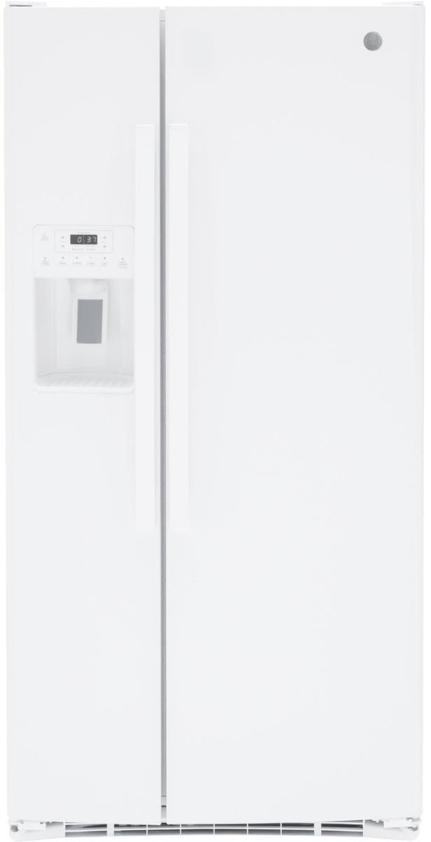 GE 23.0 Cu. Ft. White Side-by-Side Refrigerator image