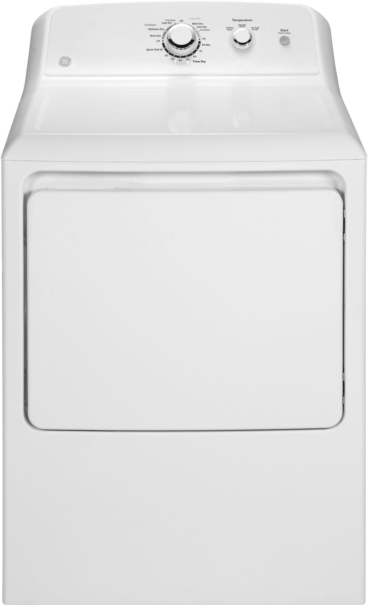 GE 7.2 Cu. Ft. White Front Load Electric Dryer image