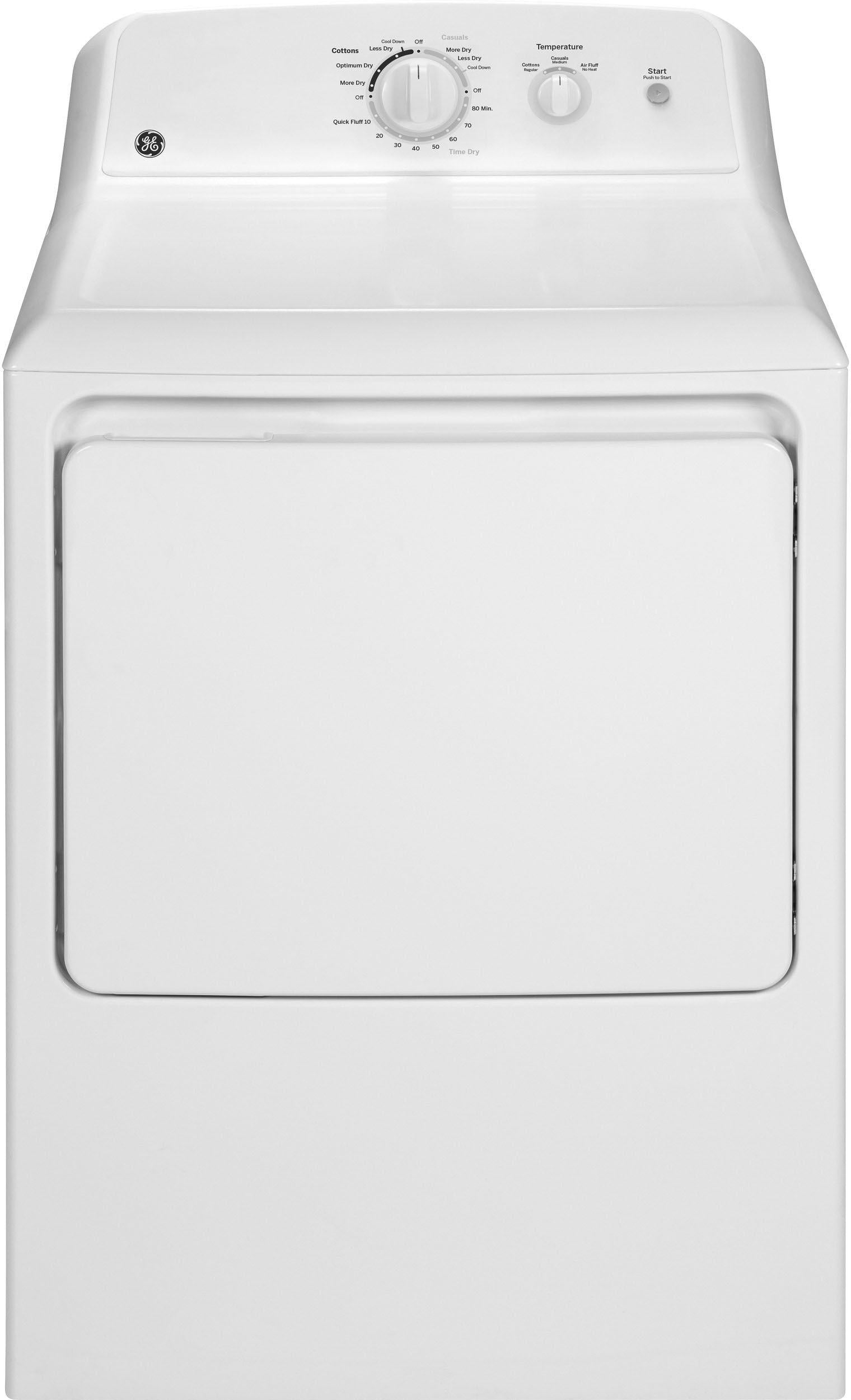 GE 6.2 Cu. Ft. White Front Load Electric Dryer image