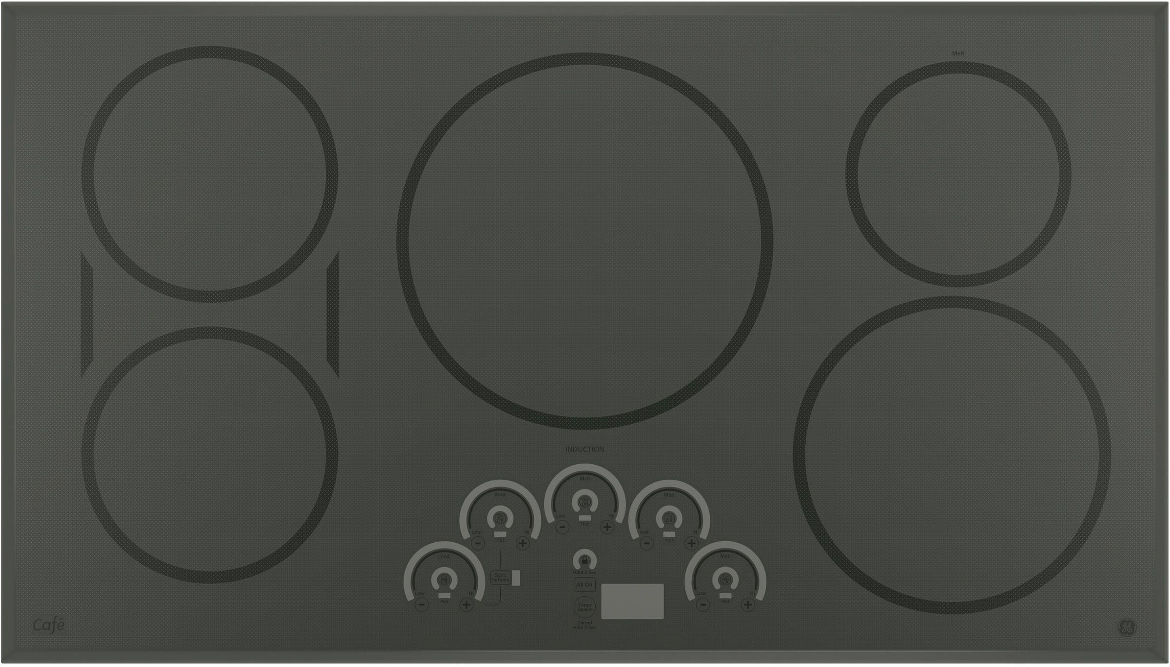 GE Cafe� Series 36" Induction Cooktop-Flagstone Gray image