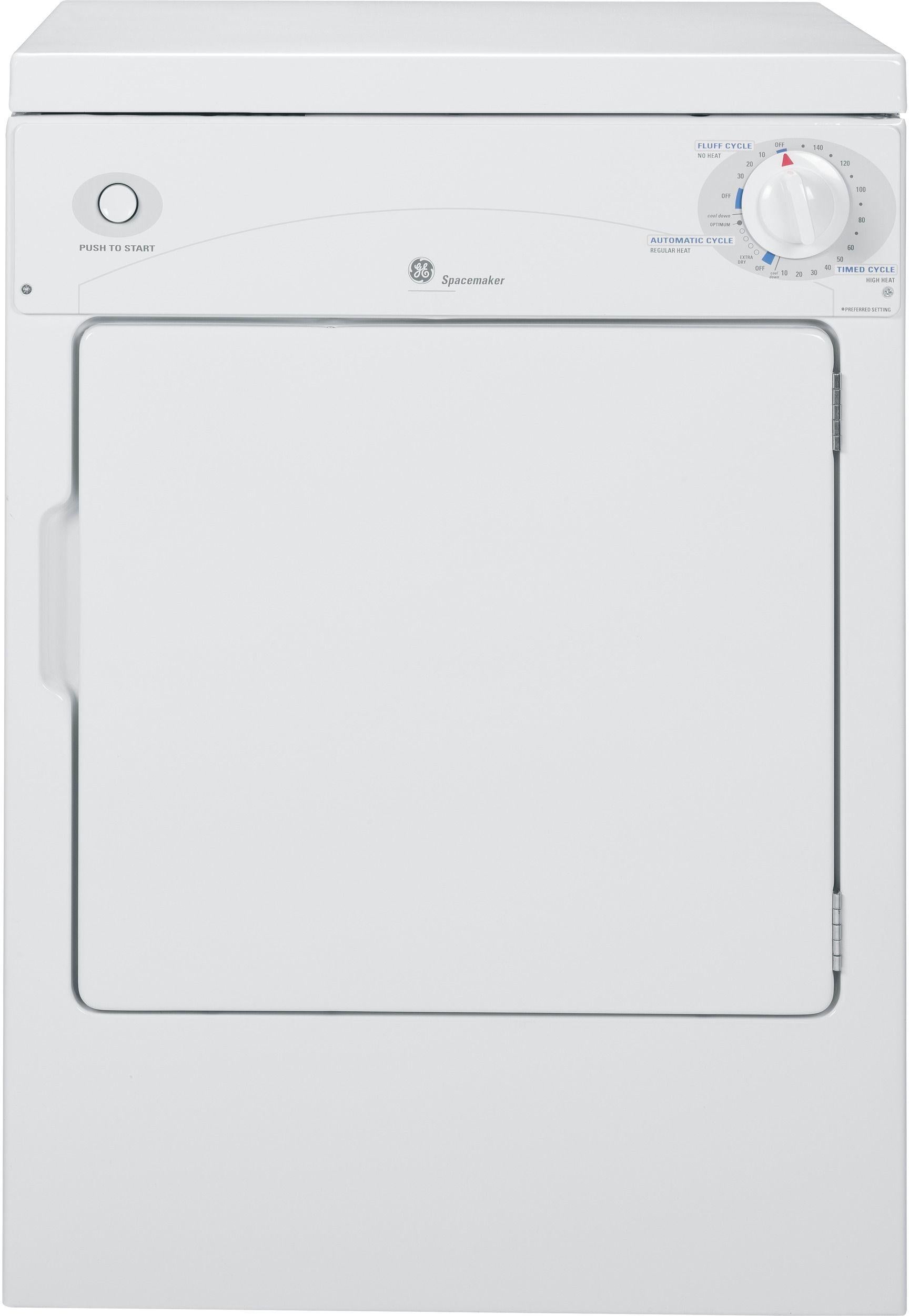 GE Spacemaker 3.6 Cu. Ft. White Portable Front Load Electric Dryer image