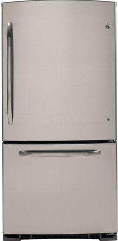 GE ENERGY STAR 20.3 Cu. Ft. Bottom Freezer Refrigerator-Stainless Steel image