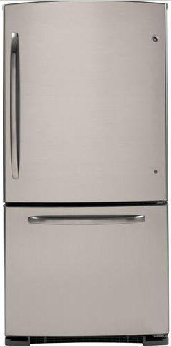 GE ENERGY STAR 20.3 Cu. Ft.Bottom Freezer Refrigerator-Stainless Steel image