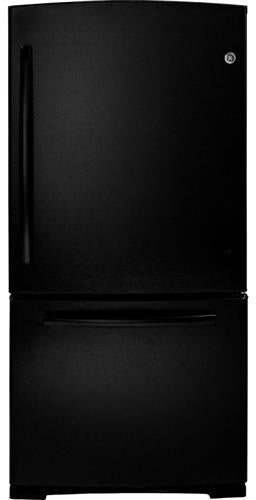 GE 23.1 Cu. Ft. Bottom Freezer Refrigerator-Black image