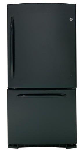 GE ENERGY STAR 22.7 Cu. Ft. Bottom Freezer Refrigerator-Black image