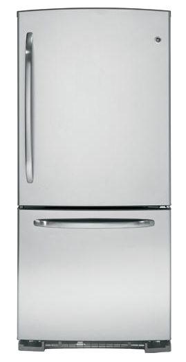 GE ENERGY STAR 20.2 Cu. Ft. Bottom Freezer Refrigerator-Stainless Steel image