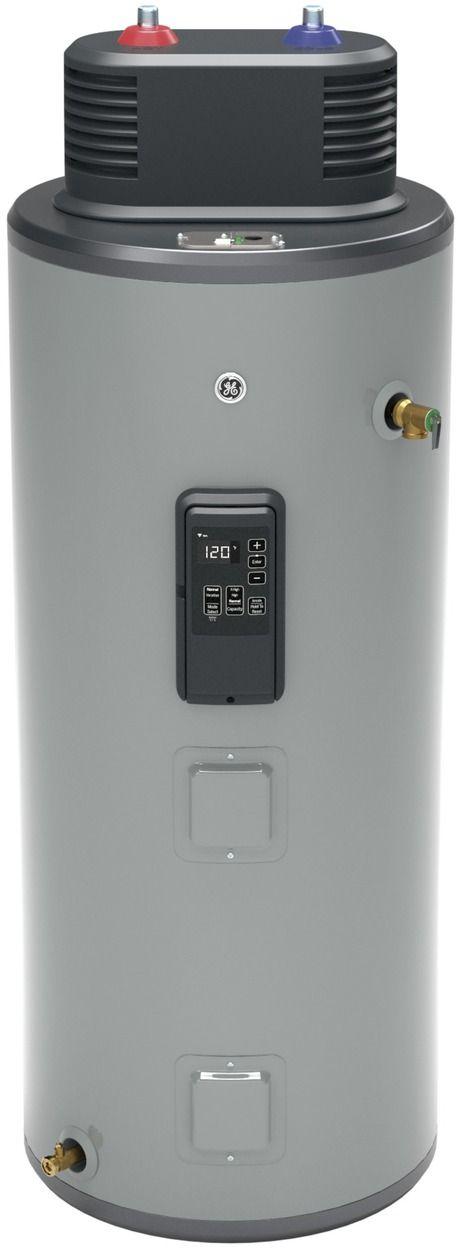 GE 40 Gallon Diamond Gray Smart Short Electric Water Heater with Flexible Capacity image