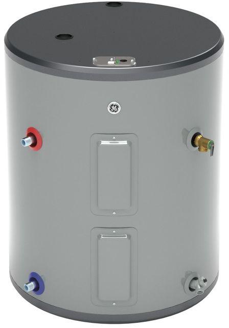 GE 36 Gallon Diamond Gray Side Port Lowboy Electric Water Heater image