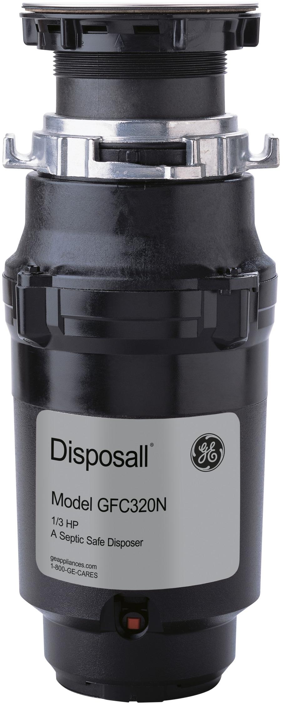 GE 0.33 HP Black Continuous Feed Garbage Disposer