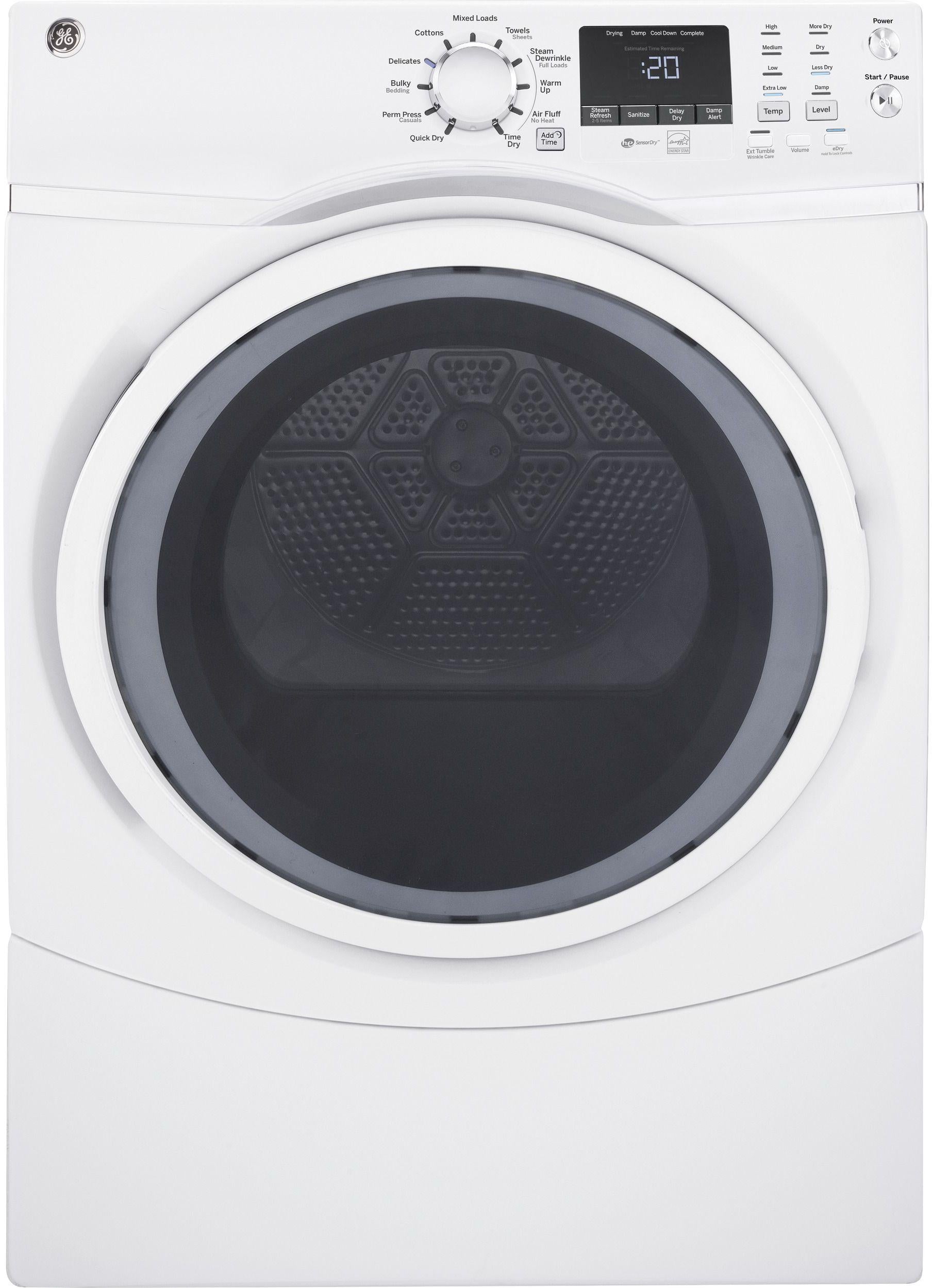 GE 7.5 Cu. Ft. White Front Load Electric Dryer image