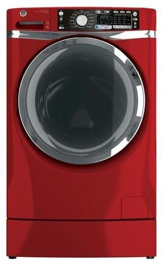 GE ENERGY STAR RightHeight� Design Front Load Washer-Ruby Red image