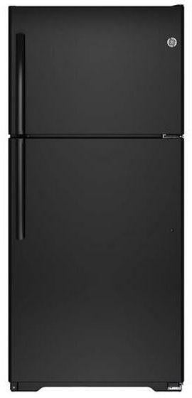 GE 18.2 Cu. Ft. Top Freezer Refrigerator-Black