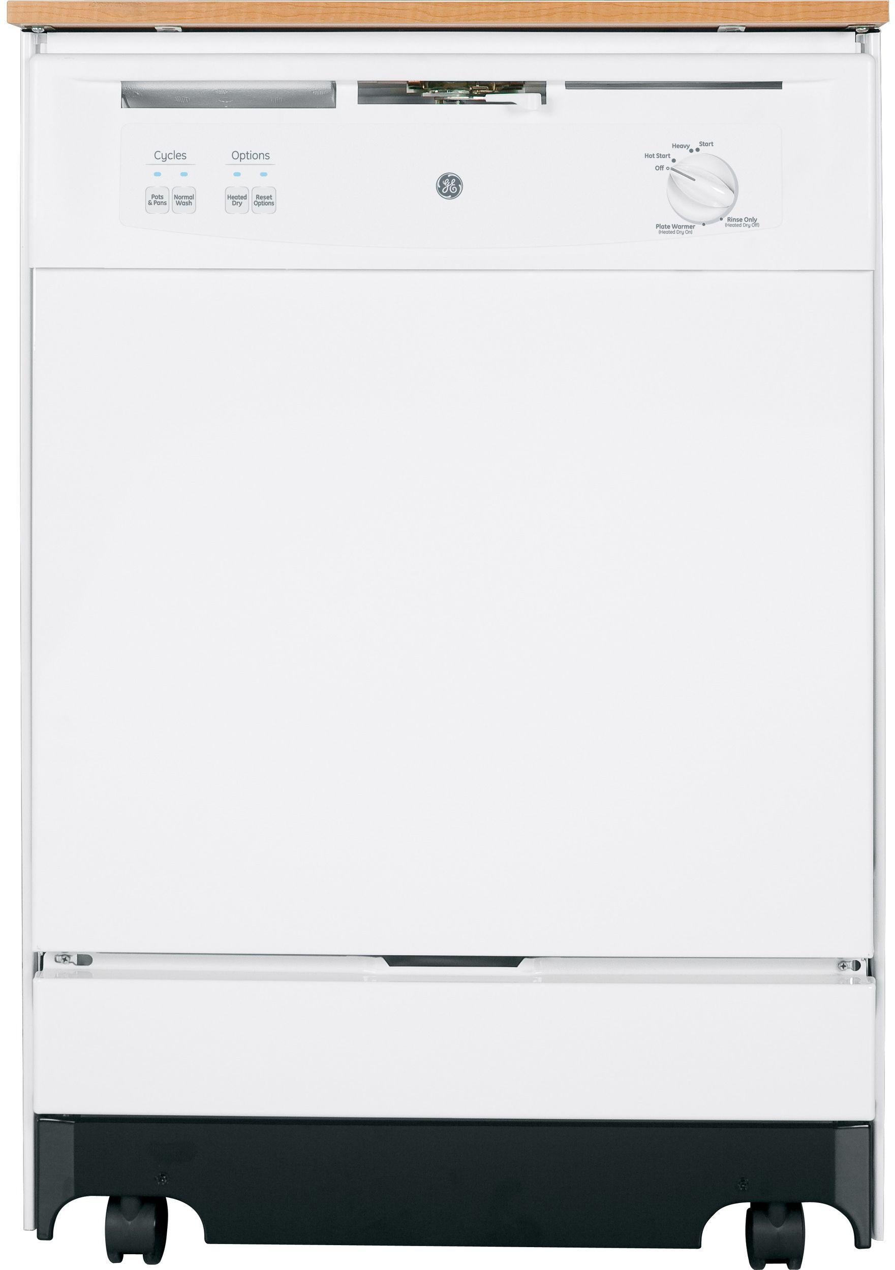 GE 24" Convertible Portable Dishwasher-White image