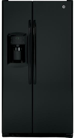 GE 22.7 Cu. Ft. Counter Depth Side-by-Side Refrigerator-Black image