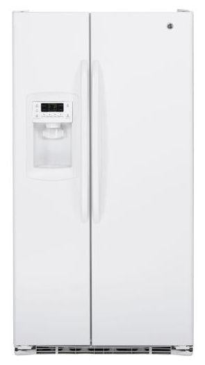 GE 22.7 Cu. Ft. Counter Depth Side-by-Side Refrigerator-White image