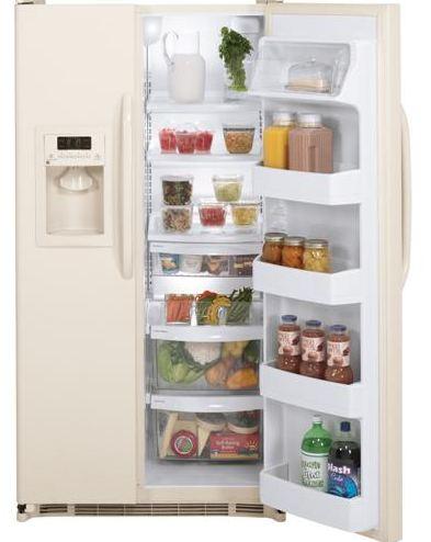 21.9 Cu. Ft. Side-By-Side Refrigerator with Dispenser / Bisque image