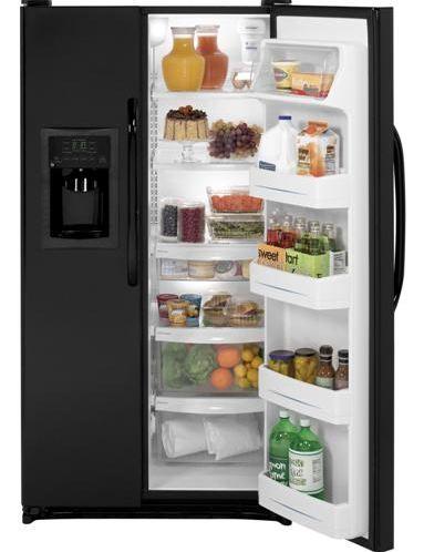 25.3 Cu. Ft. Side-By-Side Refrigerator with Dispenser / Black