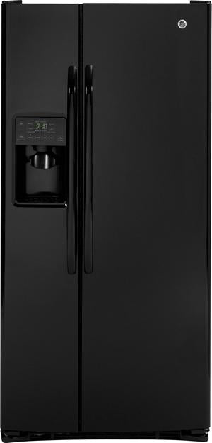 25.9 cu. ft. Side by Side Refrigerator with 3 Spillproof Glass Shelves, 4 ClearLook Door Bins, ClimateKeeper System, FrostGuard Technology, Door Alarm and Child Lock: Black image